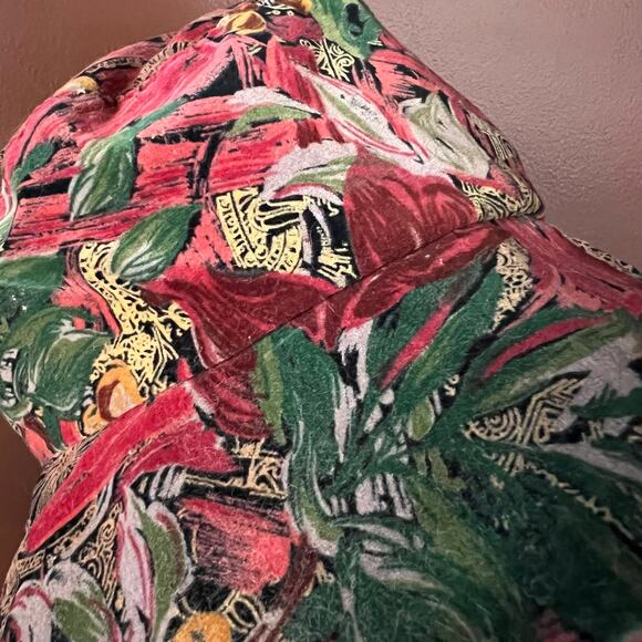 Vintage Y2K 2000s Floral Baroque Velvet Printed Bucket Hat One Size - Picture 3 of 9